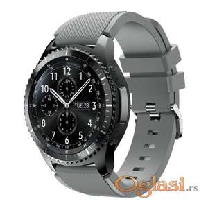 Siva silikonska narukvica 22mm Samsung,Huawei,Amazfit watch